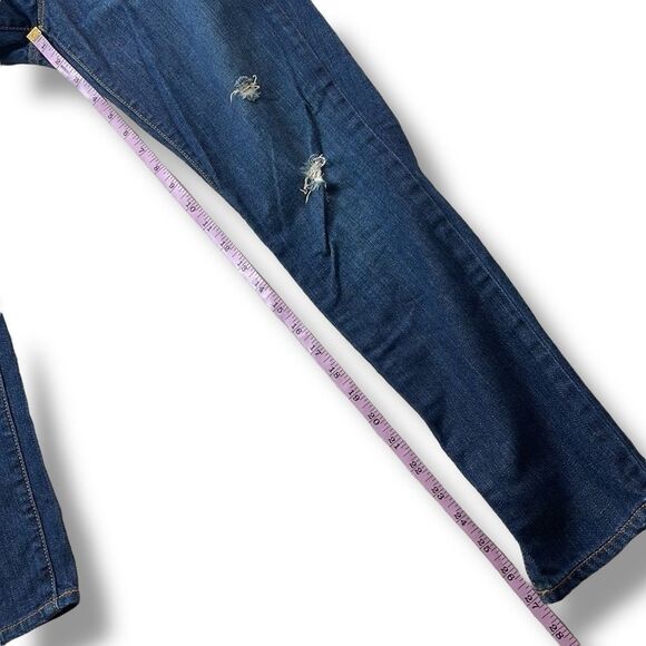 Gap 1969 Always Skinny Jeans Women’s Size 26 /2a Dark Wash Distressed Denim - Picture 12 of 13